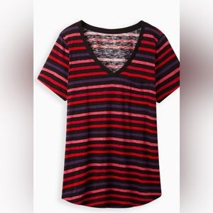 Torrid Pocket Heritage Slub V-Neck Tee with pocket size 1 (14/16)